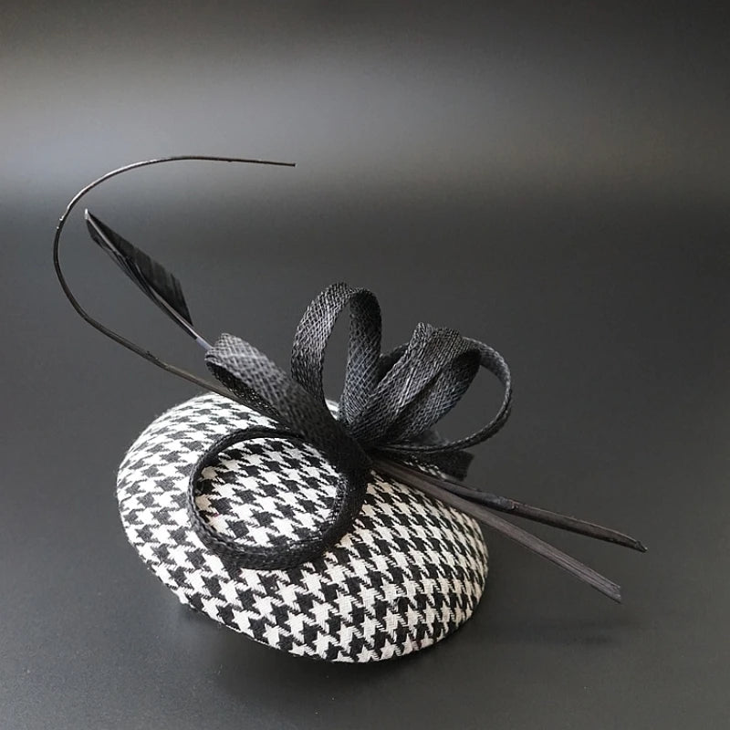 Bird lattice headdress elegant lady hat women's dinner dress cheongsam Night Shanghai catwalk decorative hair band